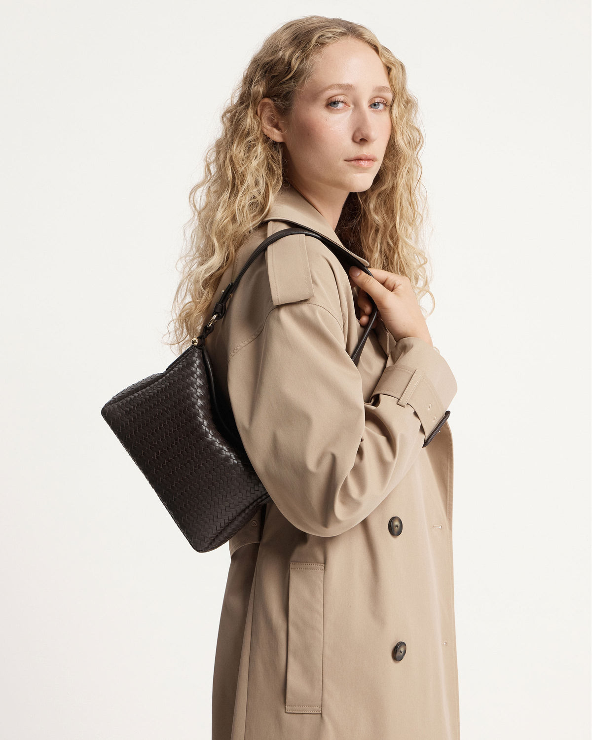 Sway - Chocolate Woven Leather - View 8