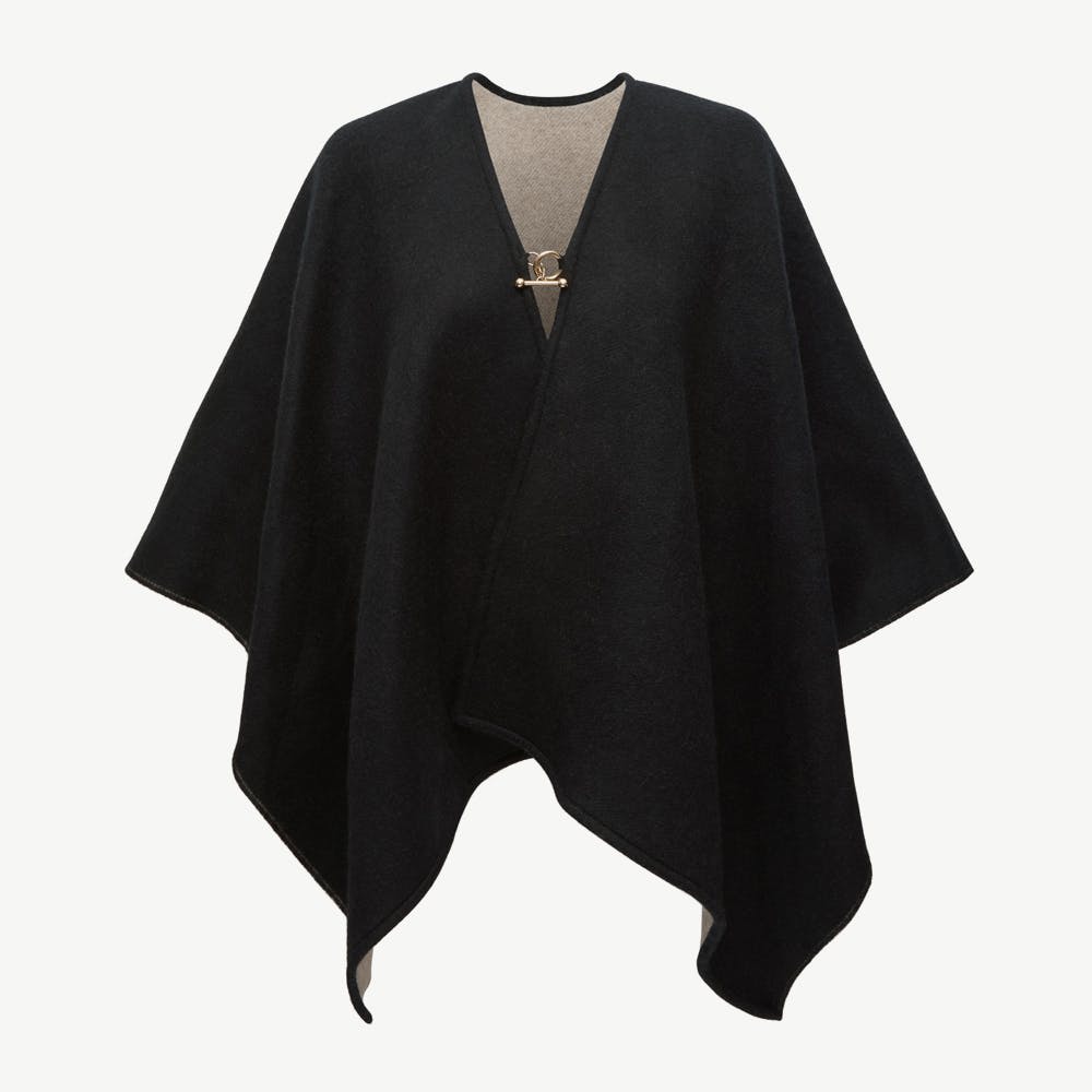 Kite Woven Cape - Otter/Black - View 1
