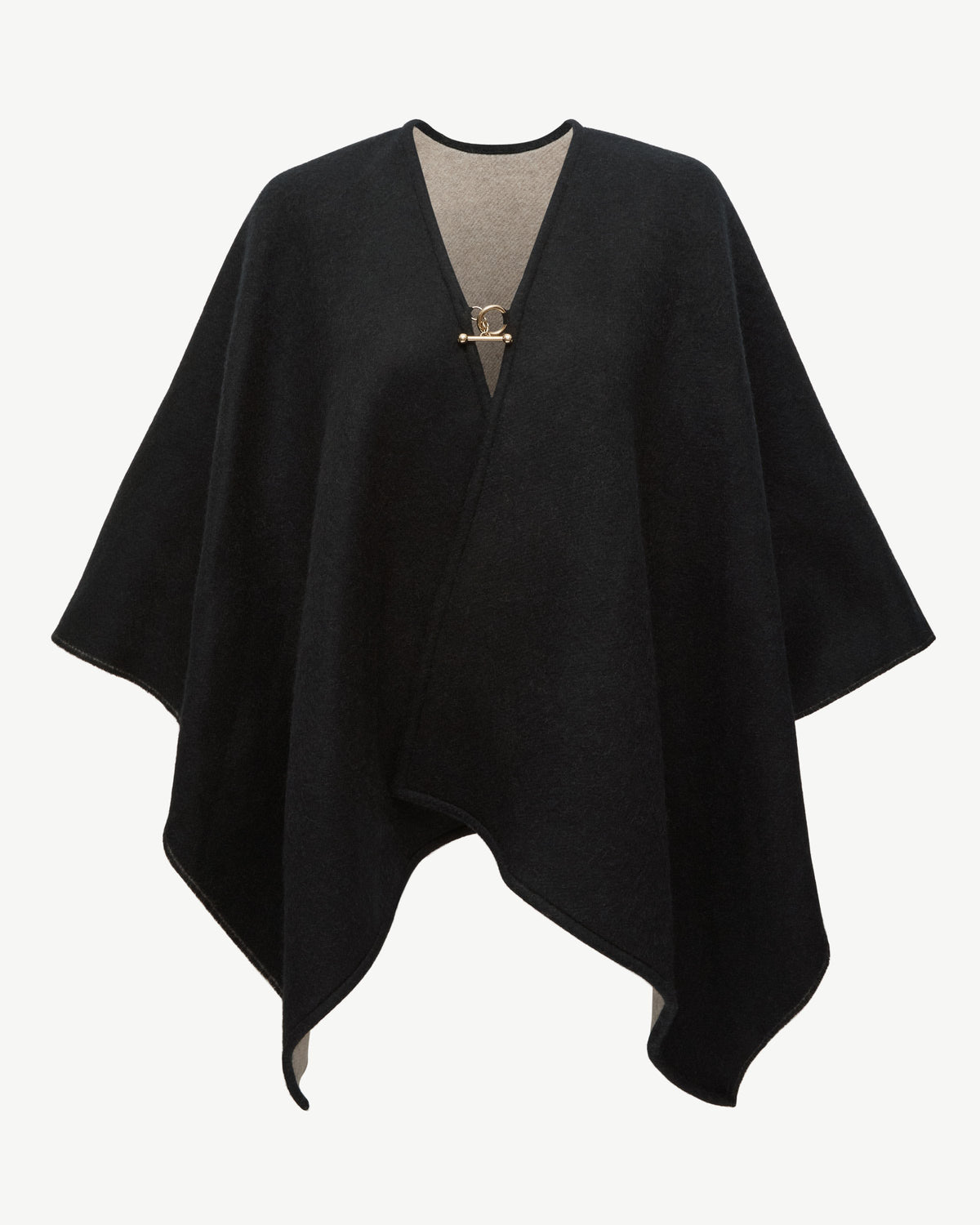 Kite Woven Cape - Otter/Black - View 2