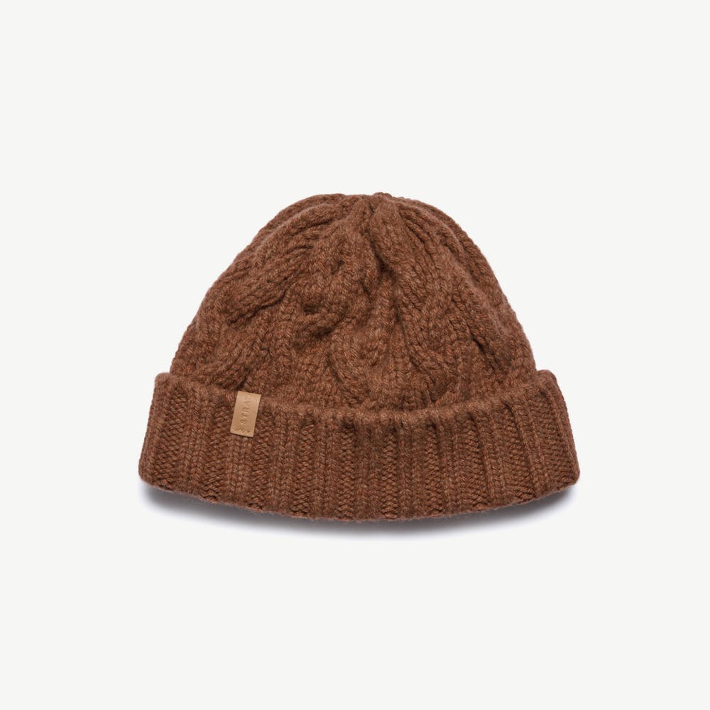 Cable Knit Beanie - Hazelnut