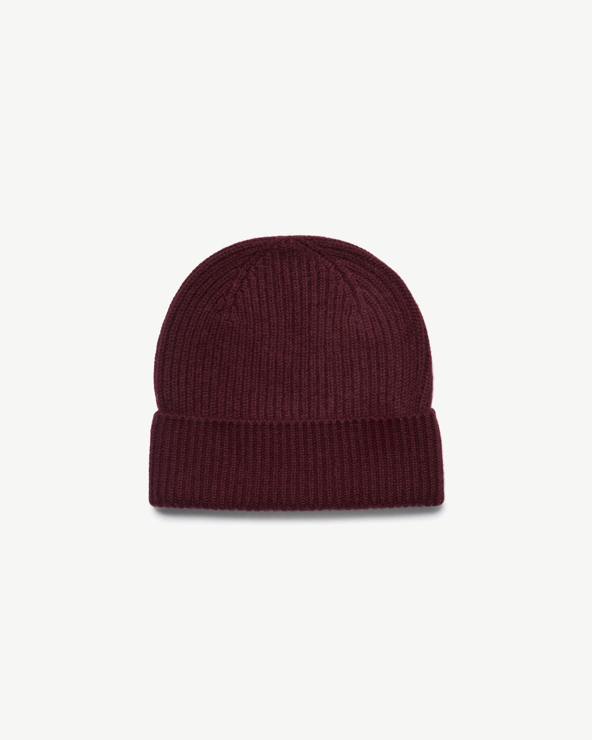Westray Ribbed Cashmere Beanie - Burgundy - View 3