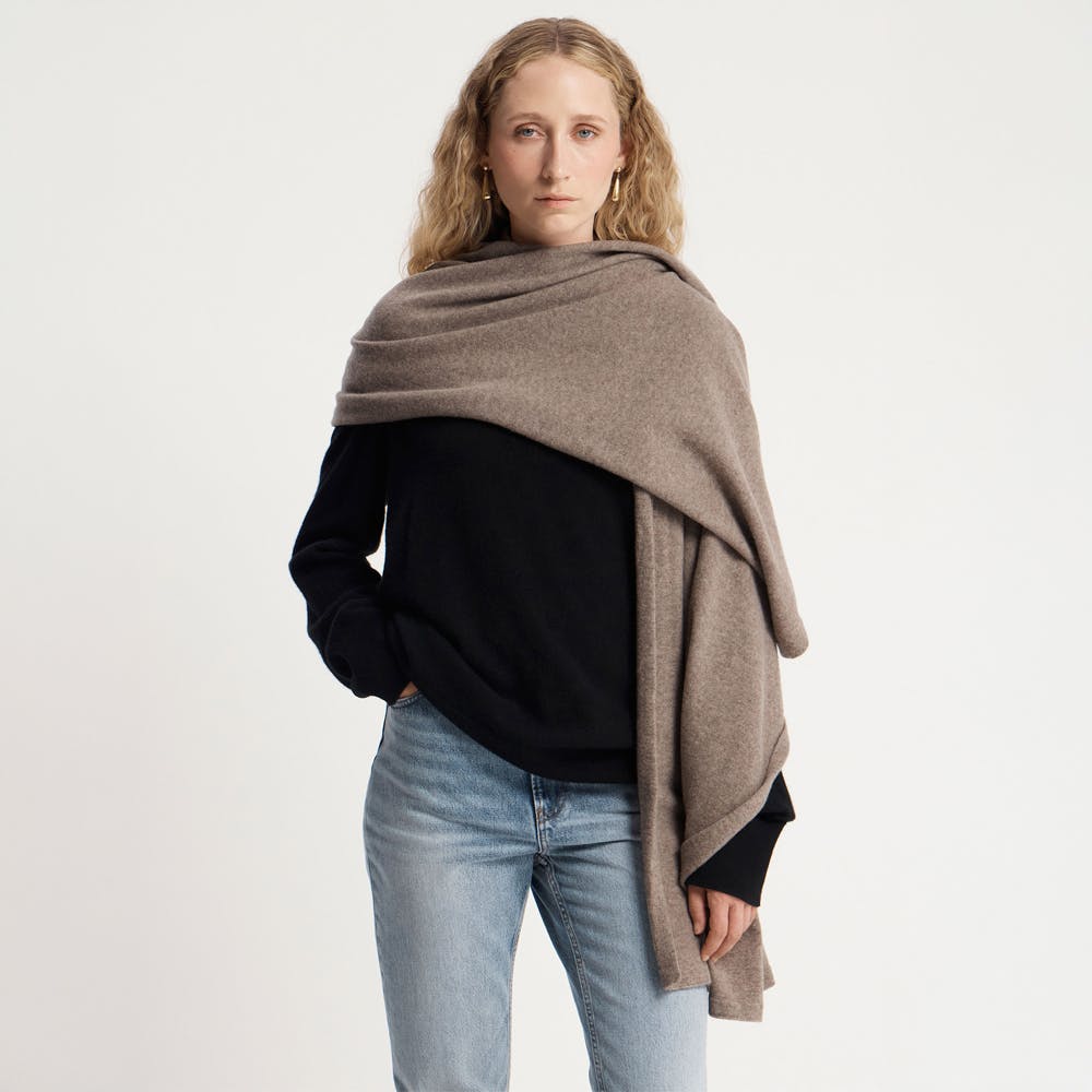 Westray Cashmere Travel Wrap - Pebble - image 19