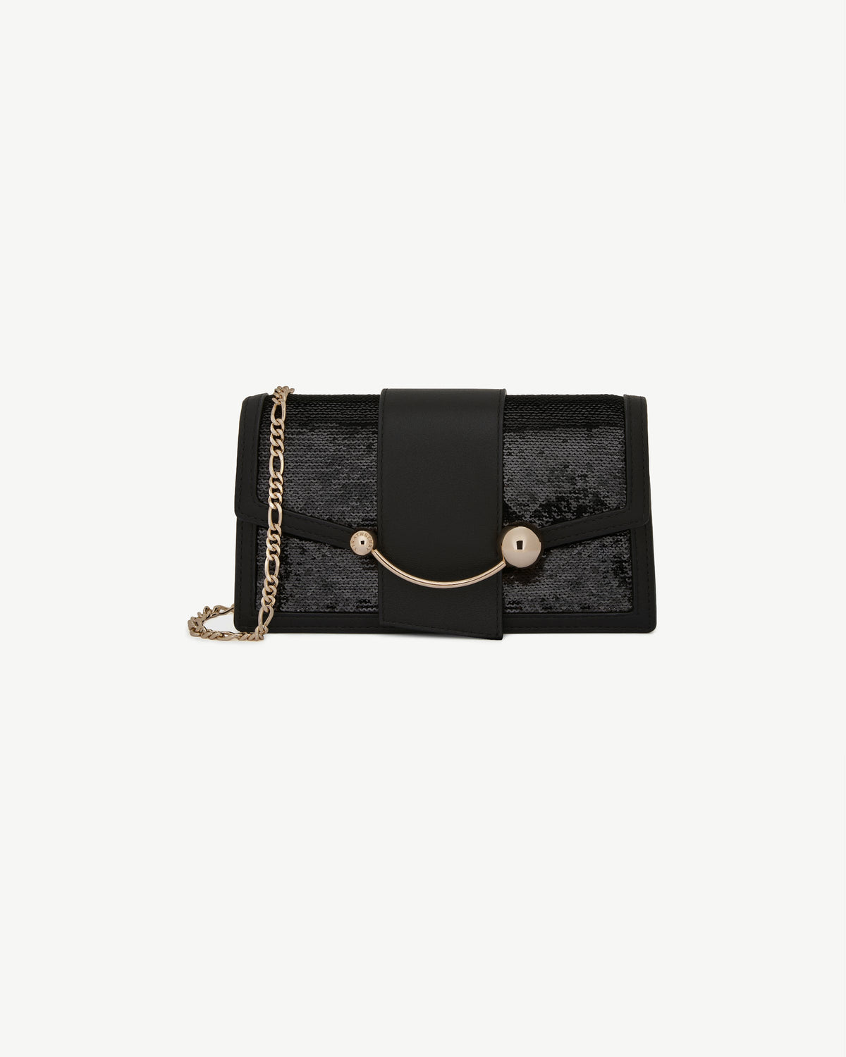 Crescent on a Chain - Black Sequins
