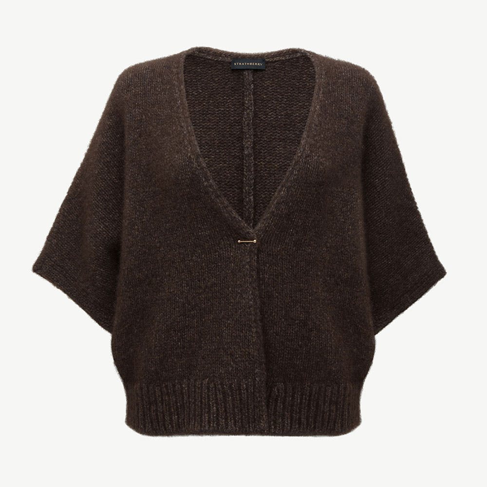 Portobello Cardigan - Espresso - View 1