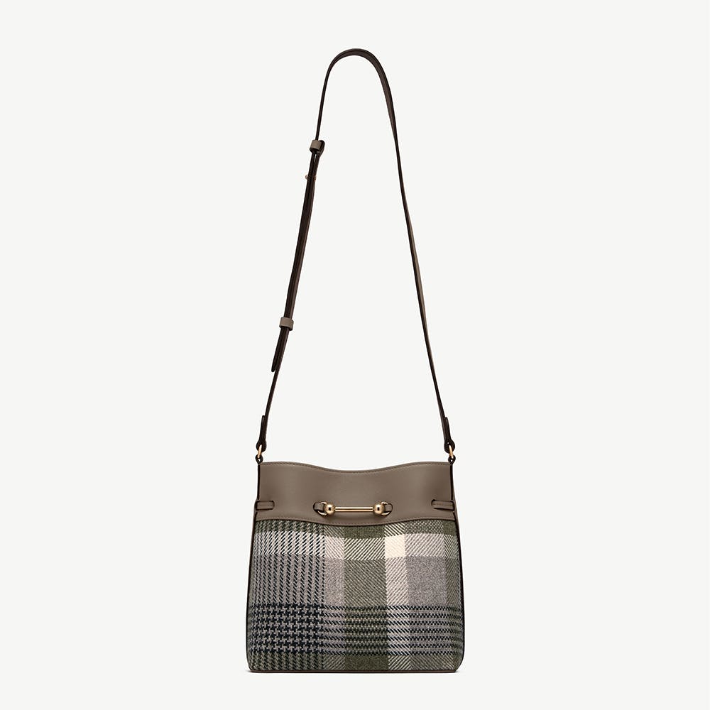 Corda Bucket - Strathberry Tartan Taupe - View 1