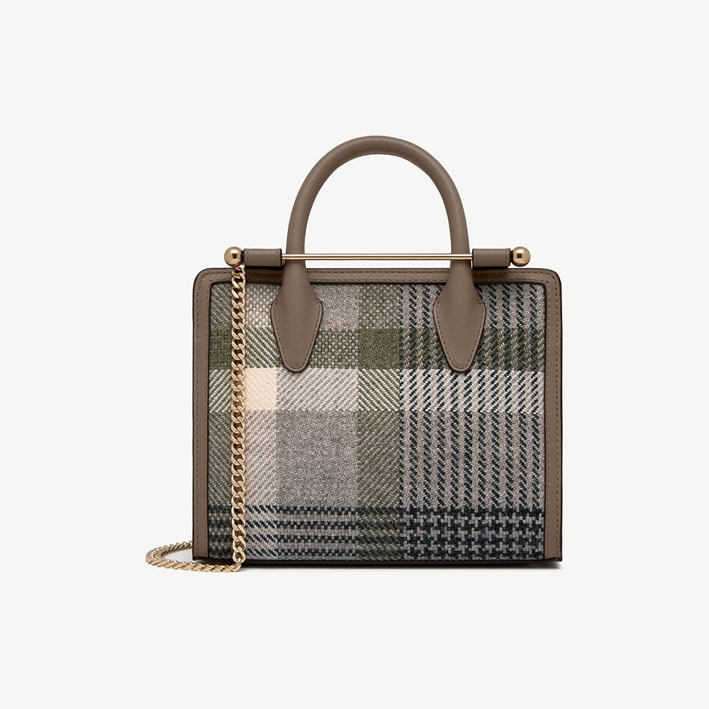 Mini Tote - Strathberry Tartan Taupe - View 1