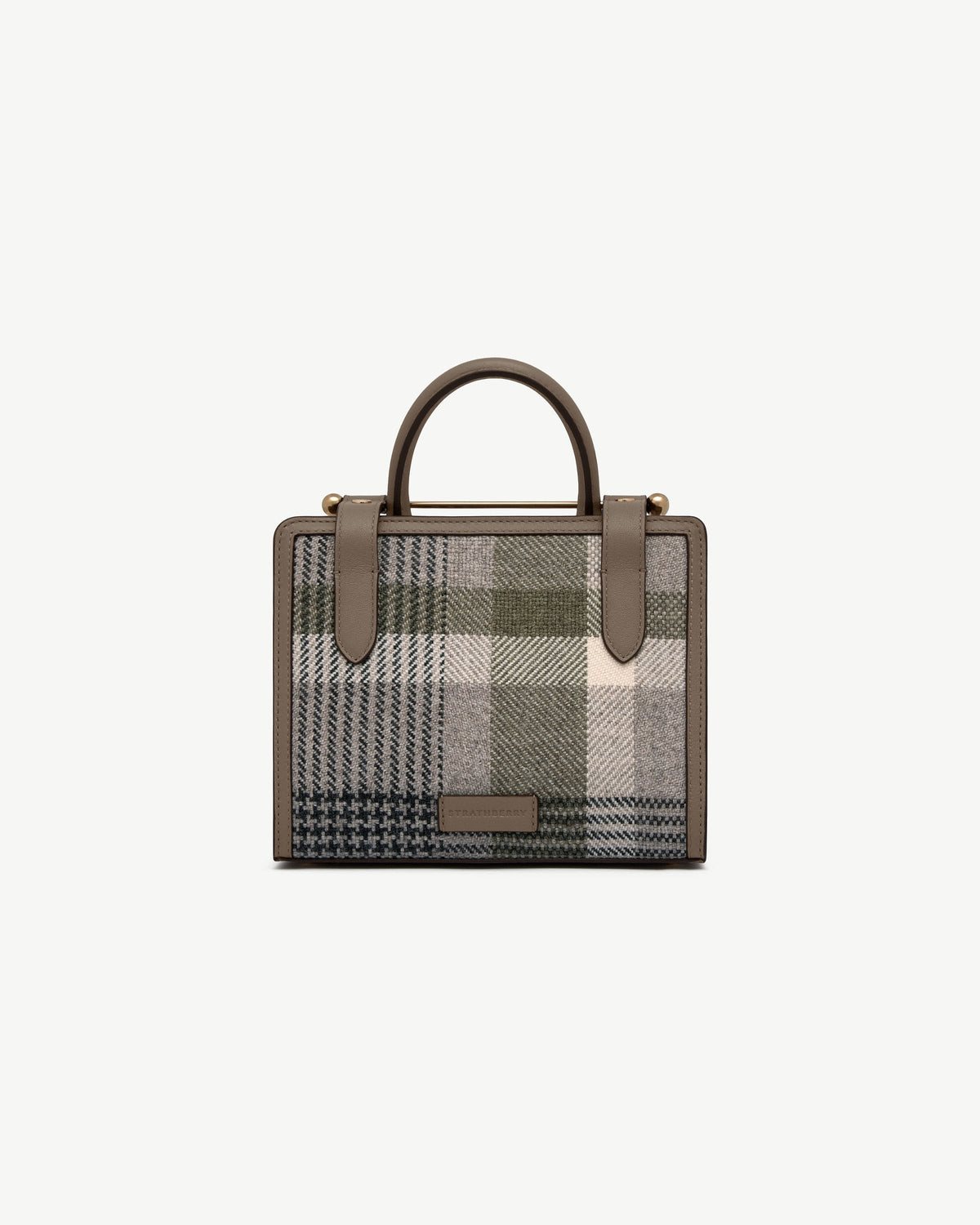 Mini Tote - Strathberry Tartan Taupe - View 4