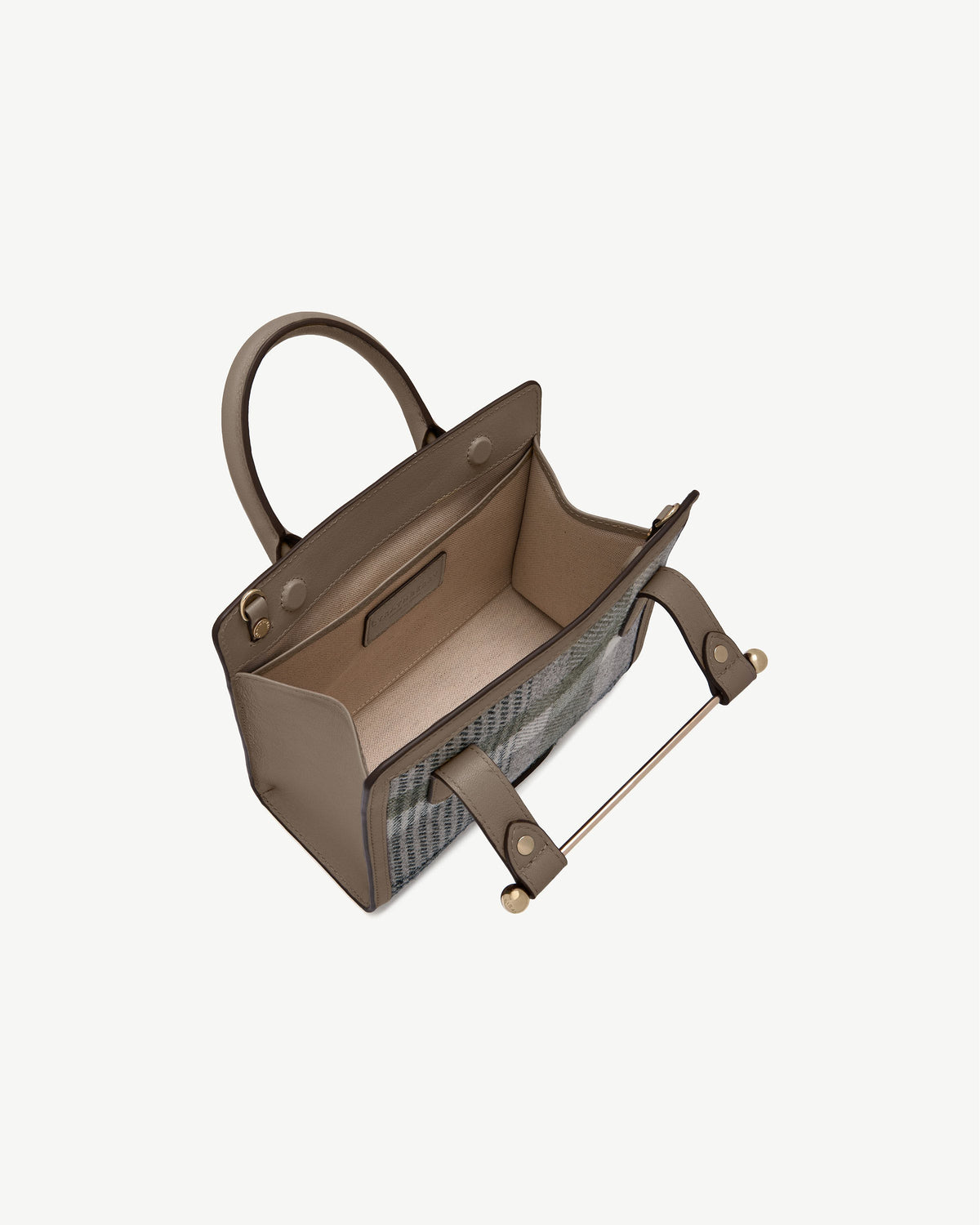 Mini Tote - Strathberry Tartan Taupe - View 3