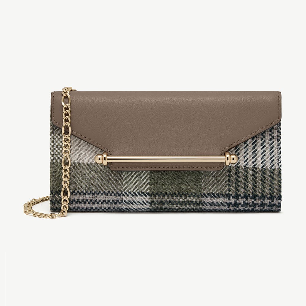 Multrees Chain Wallet - Strathberry Tartan Taupe - View 1