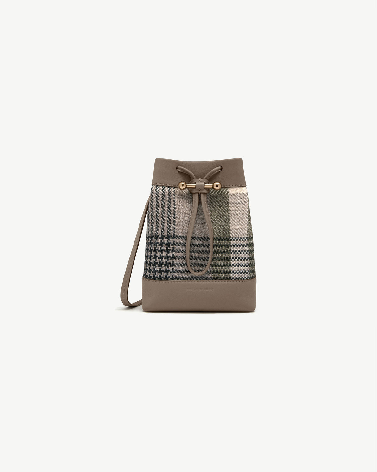 Osette Midi Pouch - Strathberry Tartan Taupe - View 2