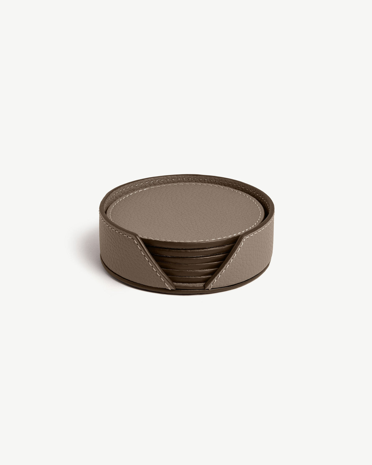 Leather Coasters - Taupe - View 3