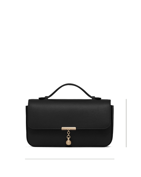 Nocturn Clutch - Black Embroidered Satin - image 32